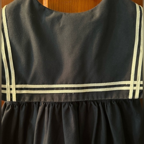 Little Girls Sailor Dress Size 3T Nautical Button Down - Picture 3 of 8
